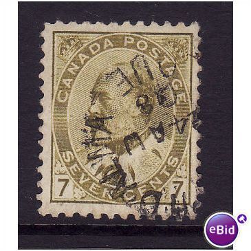CANADA 1903 SG 180 7c YELLOW OLIVE FO FINE USED