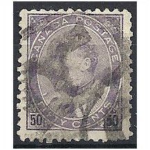 Canada 1908 SG187 50c Deep Violet Good Used .
