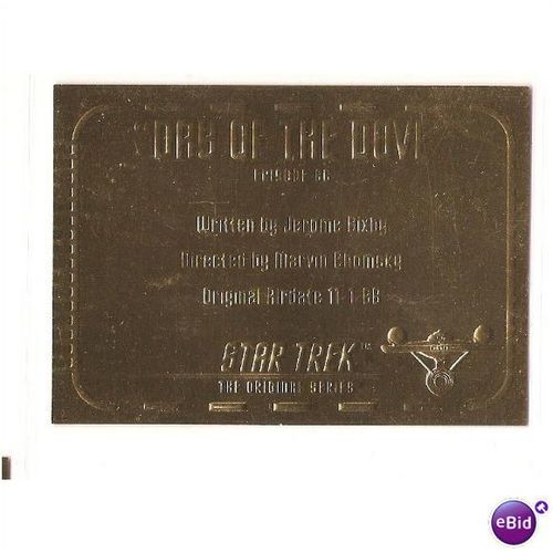 STAR TREK THE ORIGINAL SERIES 'GOLD PLAQUE' card #G66