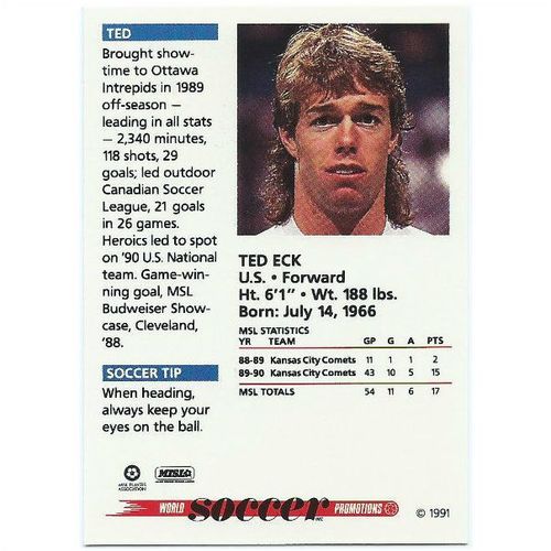 1991 Soccer Shots MSL - #037 - Ted Eck