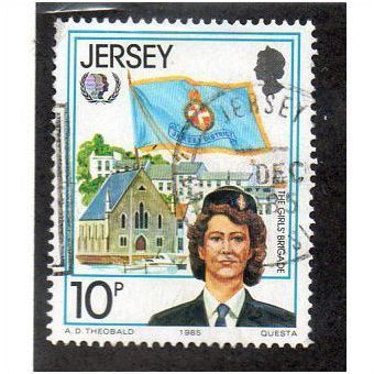 JER 1985 10p 'INTERNATIONAL YOUTH YEAR' FINE USED (EBID 16577)