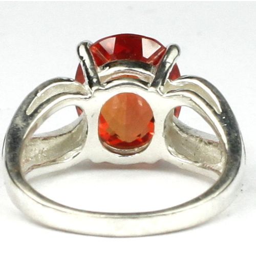 Created Padparadscha Sapphire, 925 Sterling Silver Ladies Ring, SR361