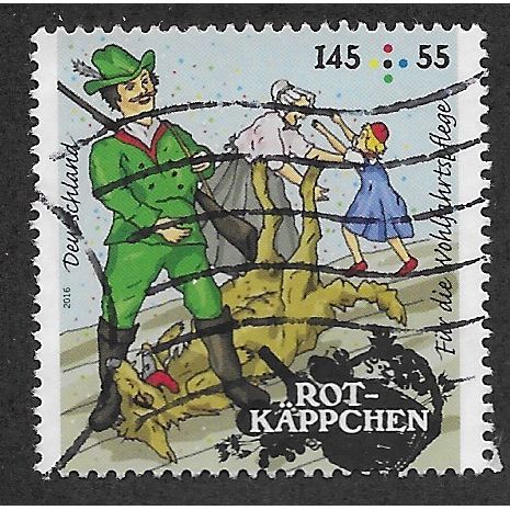 GER 2016 €1.45+55 'LITTLE RED RIDING HOOD' FINE USED (EBID57-174)