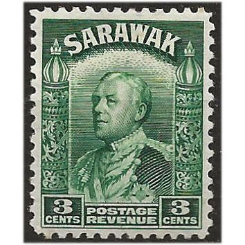 Sarawak 1941 SG108a 3c Green Mounted Mint .