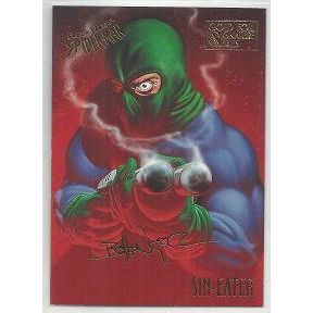 SPIDER-MAN FLEER ULTRA ' GOLD SIGNATURE ' card # 52 SIN EATER