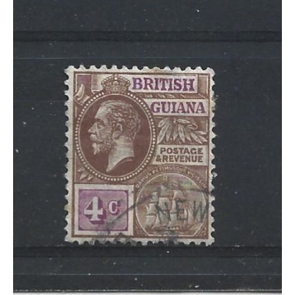 BritishGuiana.SG275 4c Brown and Bright Purple.Fine Used.Oct24h