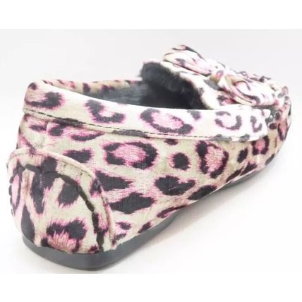 Ladies Slippers Pink & Black Animal Print Gift Footwear UK Sizes 5