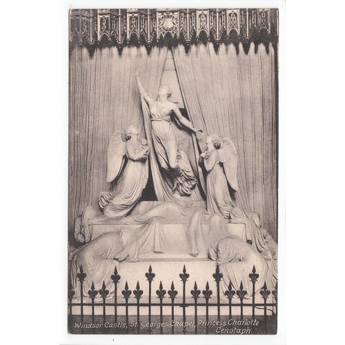 Windsor Castle Berkshire St Georges Chapel Princess Charlotte Cenotaph Postcard