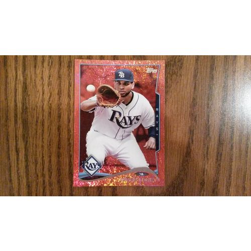 2014 Topps Red Hot Foil Card # 328 James Loney Mint (9) Tampa Bay Rays