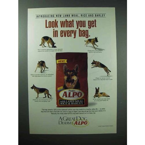 1997 Alpo Dog Food Ad - Look What You Get in Bag