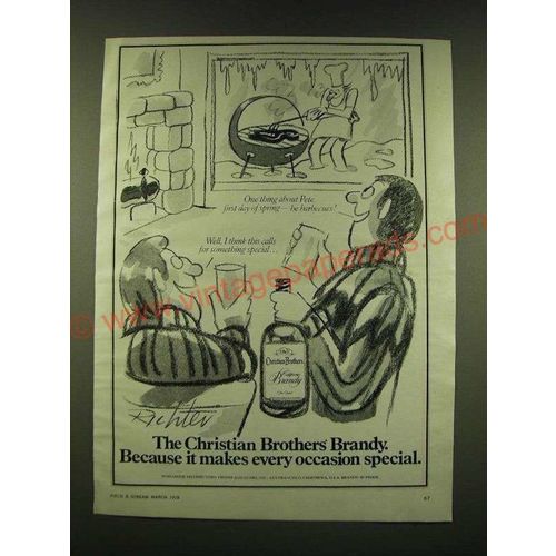 1978 Christian Brothers Brandy Ad - Cartoon by Mischa Richter