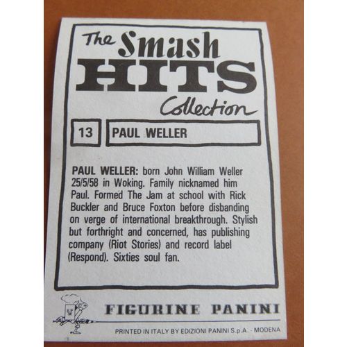 Smash Hits 1984 Panini Sticker No 13 Paul Weller