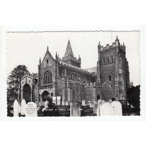 Ottery St Mary Church Postcard RP Devon Publisher Chapman and Son 2086