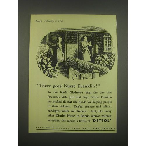 1949 Dettol Antiseptic Ad - There goes Nurse Franklin
