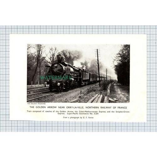 C4809) The Golden Arrow Near Orry La Ville Northern Railway France - 1930s Clip