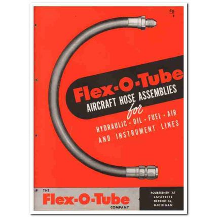 Flex-O-Tube Company 1945 vintage industrial catalog aircraft hose