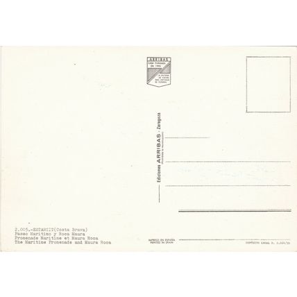 6x4 Continental size printed postcard Estartit, Spain.