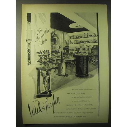 1948 Lord & Taylor Now and Then Shop Advertisement