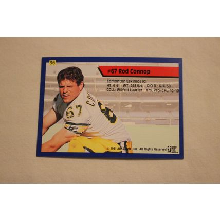 Rod Connop 1991 AW Sport All-World CFL NO. 36