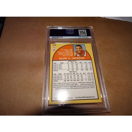 1990-91 NBA Hoops Card # 205 Mark Jackson PSA Near Mint-Mint (8) New York Knicks