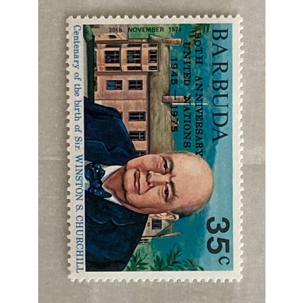 Barbuda 1975 Winston Churchill United Nations 35c Unmounted Mint MNH SG244 stamp