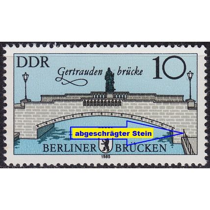 GERMANY DDR [1985] MiNr 2972 F39 ( **/mnh ) Plattenfehler