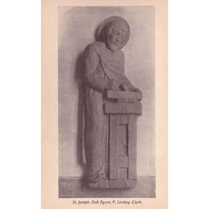 St Joseph Oak Figure Statue Kent Friars Aylsford Old Postcard