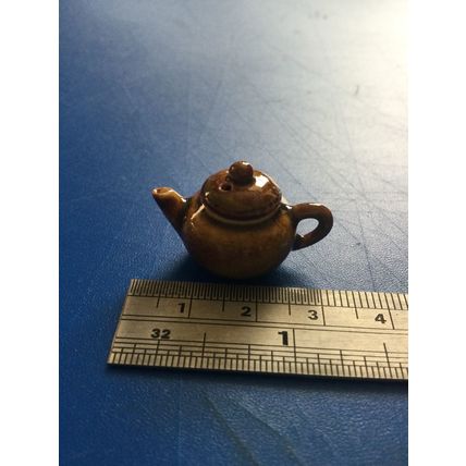 Light Brown Teapot 1:12th Dolls House Miniature