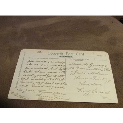 Early Postcard - Grave of Sir George Somers, St Georges - Bermuda