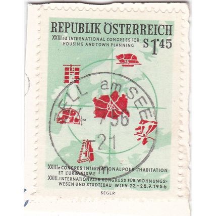 Zell am See cancel Austria 1956 Congress Town Planning 1.45s VGC