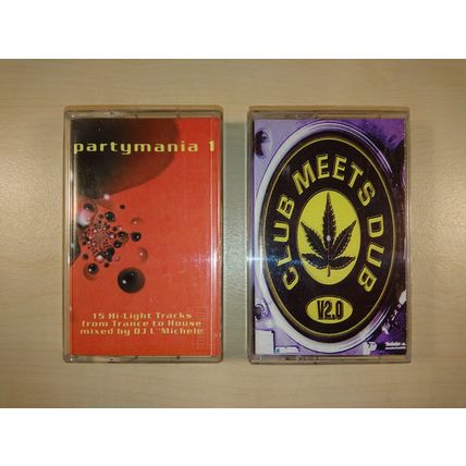 2x MC Cassettes Kassetten Partymania 1 L"Michele Club Meets Dub V2.0 Poland 1997