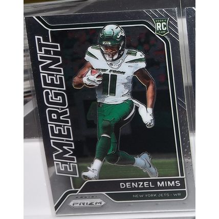 2020 Panini Prizm DENZIL MIMS (Jets) EMERGENT Rookie Card #20