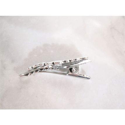 Small tiny silver metal filigree hair pin alligator clip barrette for fine thin