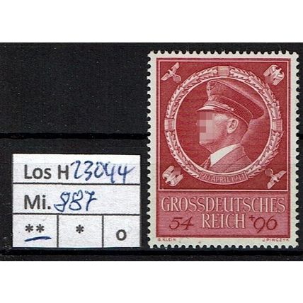 Los H23044: Deutsches Reich Mi. 887 **