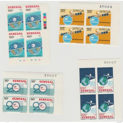 Sénégal 1985 Nd Imperf 20e anniversaire Intelsat Raumffahrt Space Cosmos Espace