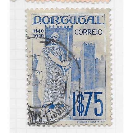 PORTUGAL 1940 ANNIVERSARIES 1$75 BLUE USED