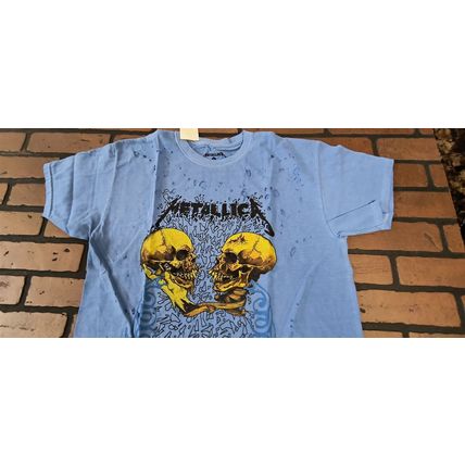 METALLICA - 2022 Blue "Live In Concert 92" Distressed T-shirt ~Never Worn~ S-XL