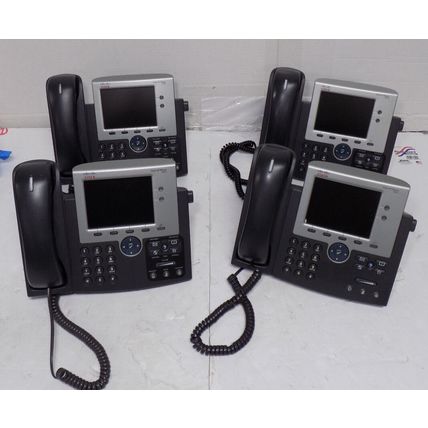 Lot of 4 Cisco Unified IP Phones With Stands & Handsets CP-7945G