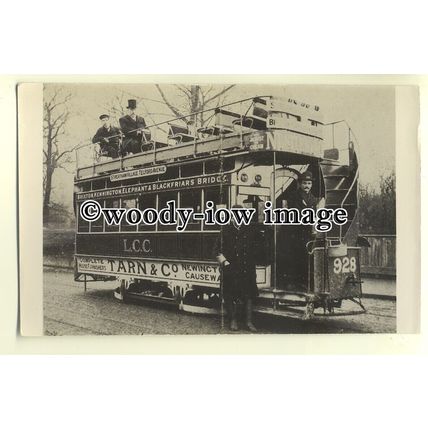 tm5260 - London County Council Tram 928 at Streatham - photograph