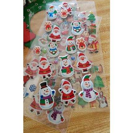 Lot of Christmas Craft Making Items Ornaments and Stickers