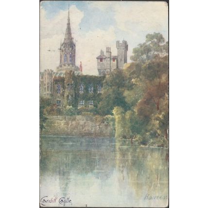 Cardiff Castle, Cardiff, Glamorgan, 1910 - JW Ruddock Postcard