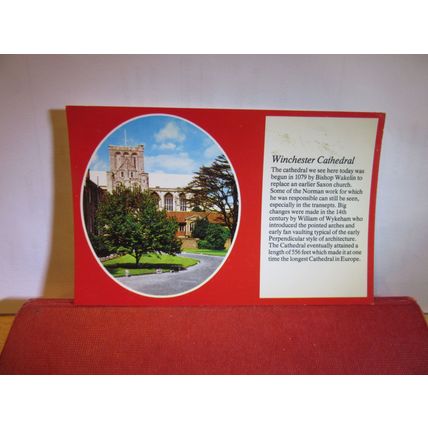 WINCHESTER CATHEDRAL HAMPSHIRE unused postcard Colourmaster =