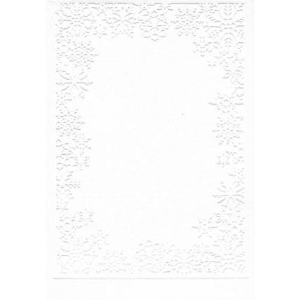 A6 Embossed Card. 10 Sheets. Snowflakes. Cardmaking Scrapbooking Crafts