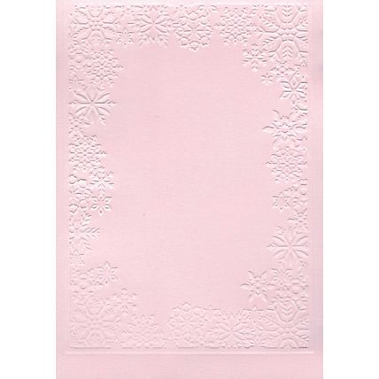 A6 Embossed Card. 10 Sheets. Snowflakes. Cardmaking Scrapbooking Crafts