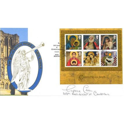 Lord George Carey Canterbury Arch Bishop Christmas 2008 Hand Signed FDC