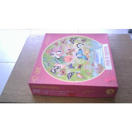 BUTTERFLIES OF AFRICA by Joyce Bee Circular Jigsaw Puzzle (500 Piece)