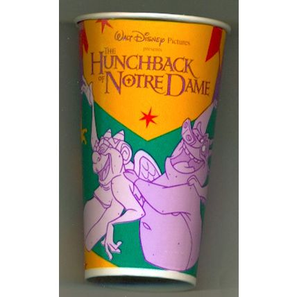1996 HUNCHBACK OF NOTRE DAME original Burger King paper soda cup