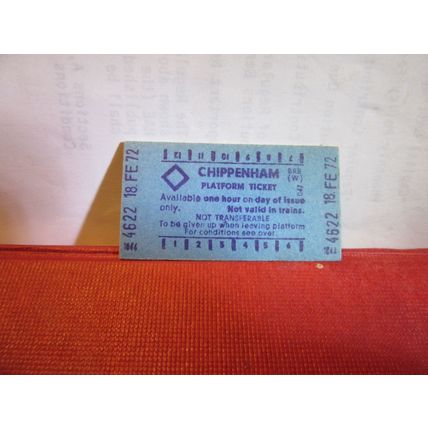 CHIPPENHAM PLATFORM TICKET 18/02/1972 British Rail =