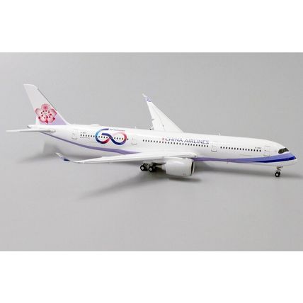 A350 CHINA AIRLINES 60TH ANV FLAP DOWN REG:B-18917 ANTENNA JCWINGS XX4168A 1/400