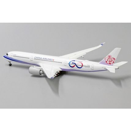 A350 CHINA AIRLINES 60TH ANV FLAP DOWN REG:B-18917 ANTENNA JCWINGS XX4168A 1/400